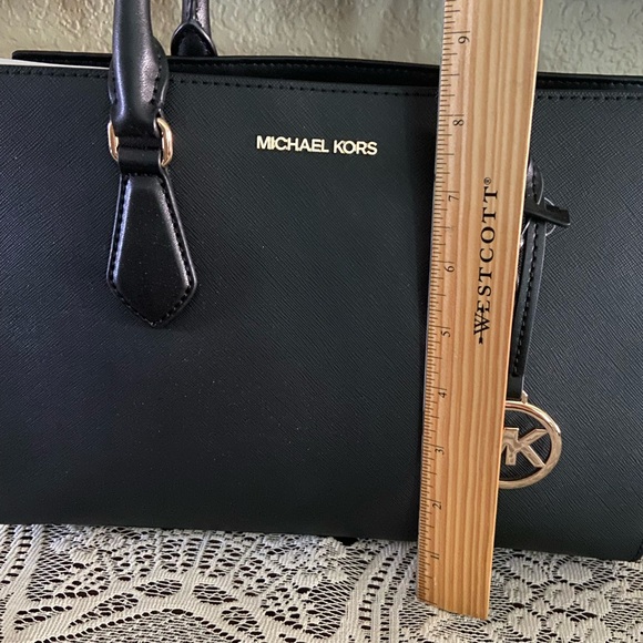 NEW Michael Kors Black Satchel with Gold Accents - Picture 5 of 5
